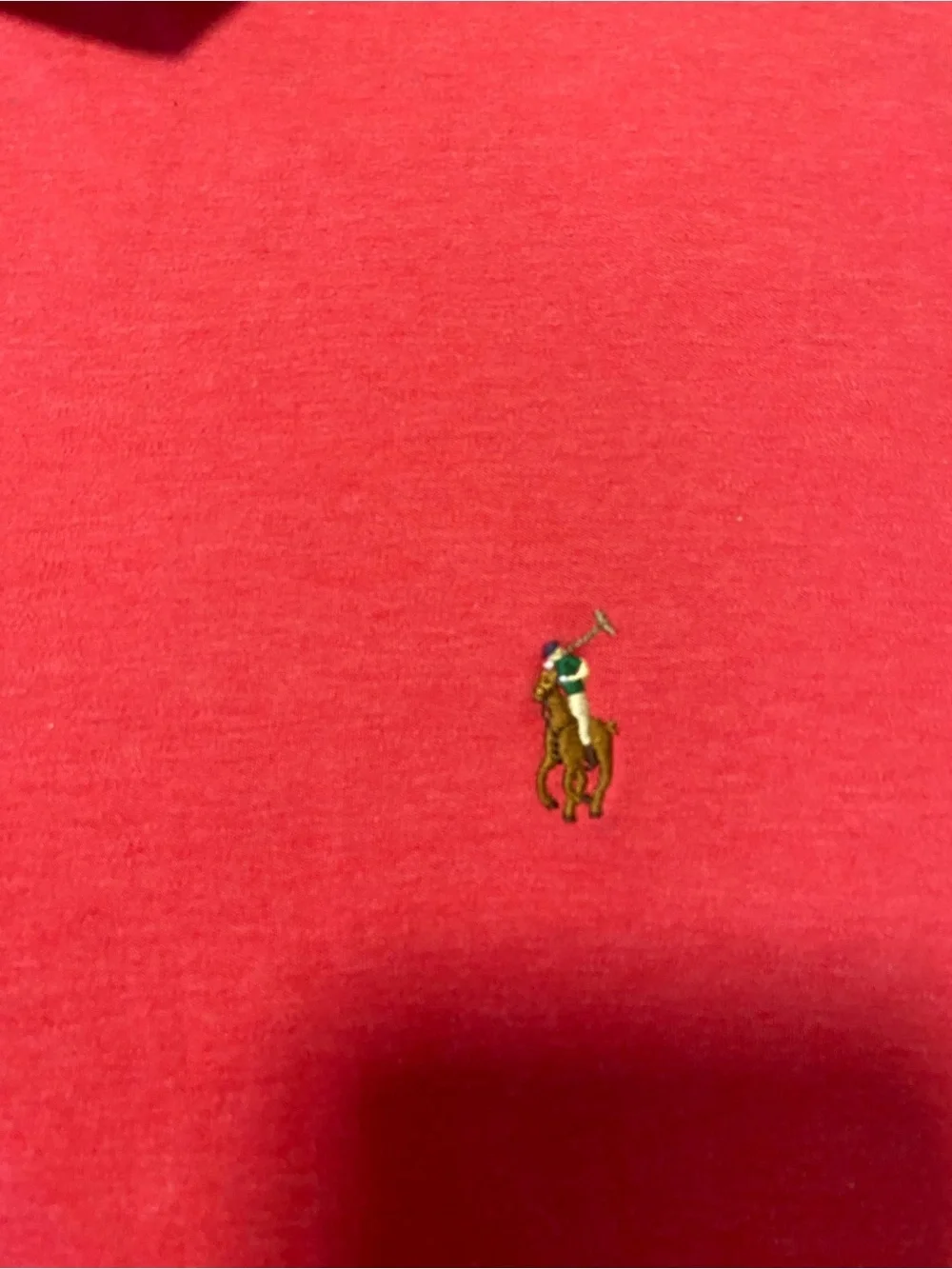 Ralph Lauren Men's Red Polo Shirt with Embroidered Pony